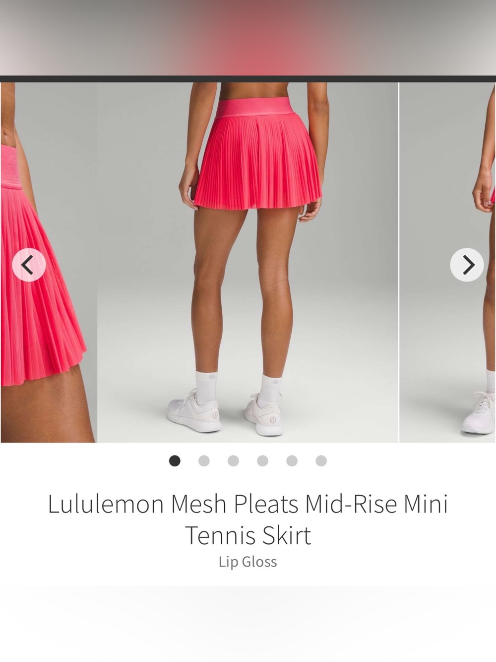 lululemon Pleated Mid-Rise Tennis Skirt Size 8